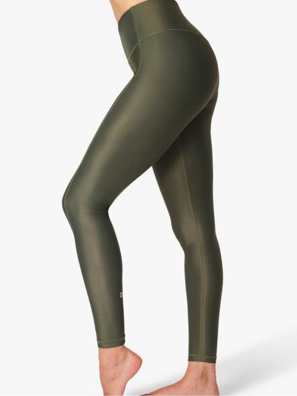 Sweaty Betty Luxe High Shine Olive Leggings